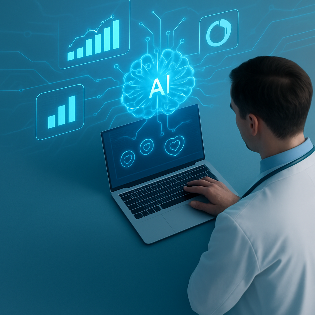 800x1080 doctor leveraging AI to improve medical practice patient experience